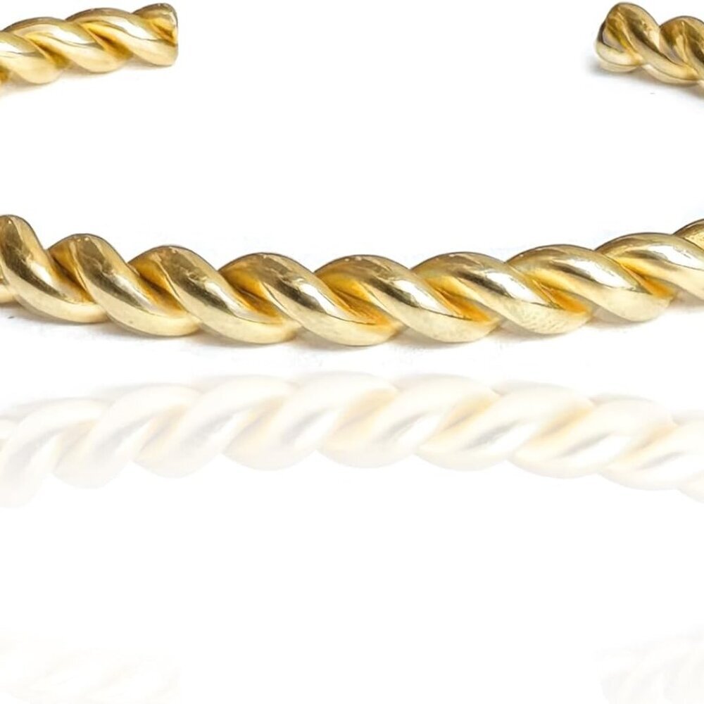 Cuff Bangle Gold Bracelets for Women | Tie The Knot Love Bracelet for Bridesmaid